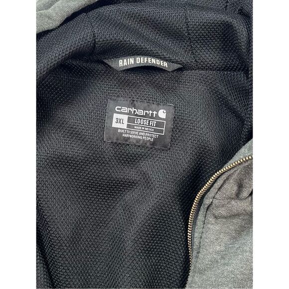 Carhartt Rain Defender Loose Fit Thermal Lined Full Zip Sweatshirt Size XXXL 3XL - Picture 4 of 12
